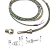 TCZ8DL15I-5   Termocoppia  J  isolato attacco a baionetta calotta maschio  1/4 con puntale  D 8X15 con cavo TTS  Lc 5 mtl