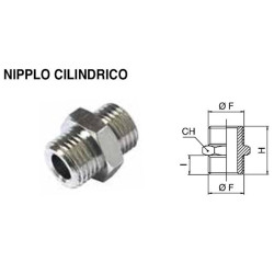 36812600  Nipplo cilindrico 3/8