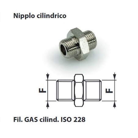 36814900  Nipplo cilindrico 3/4