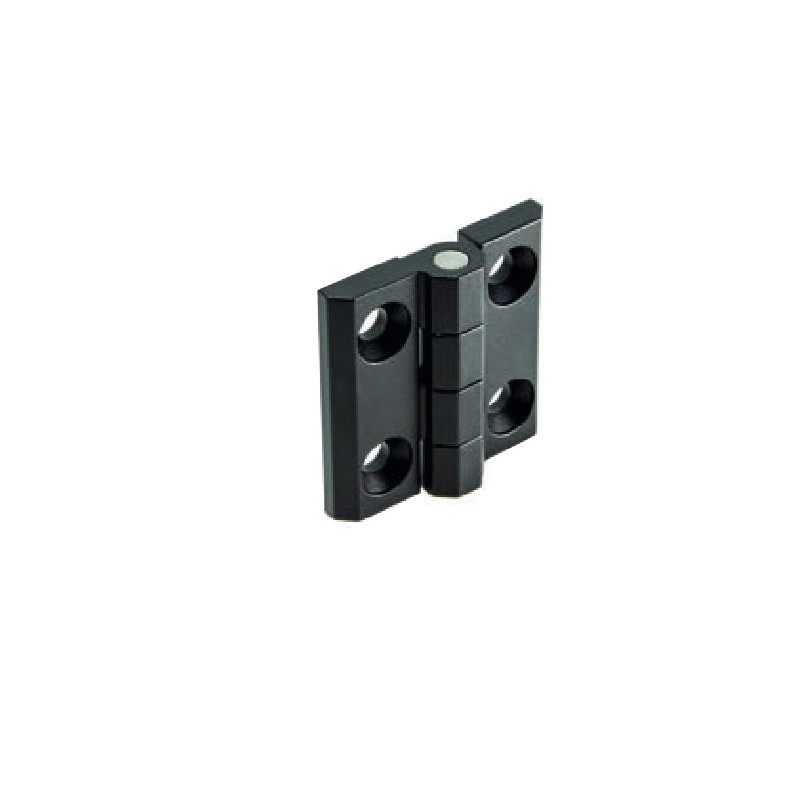 3ZN60BK  Cerniera in lega di alluminio e zinco nero Larg 40mm x H 40mm RAL  9005