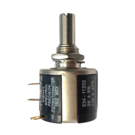 534-11202-2K  Potenziometro  assiale  multigiri 10 Giri  2k ohm   2W   6,35mm  Serie 534
