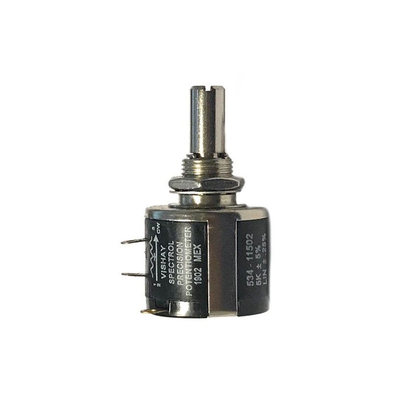 534-11502-5K   Potenziometro  assiale  multigiri 10 Giri  5k ohm   2W  6,35mm Serie 534