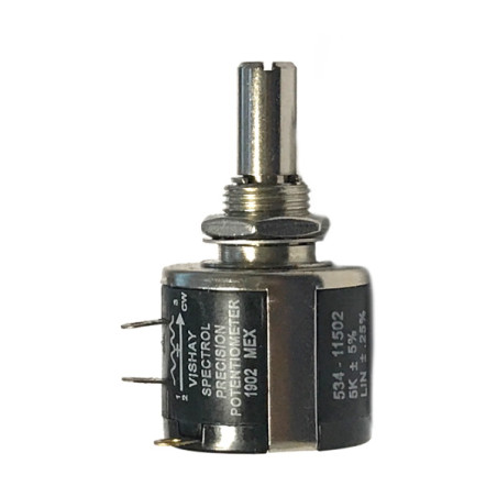 534-11502-5K   Potenziometro  assiale  multigiri 10 Giri  5k ohm   2W  6,35mm Serie 534