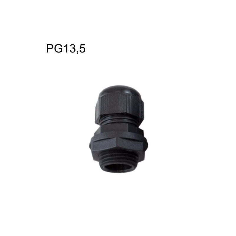 7000.7832.6   Pressacavi PG13,5  in tecnopolimero con dado e guarnizione  IP68  nero  RAL 9005