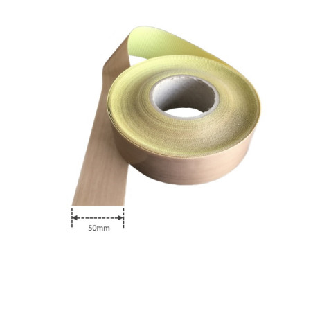 PTFE57410050  Tessuto GLASS PTFE spess 0,120  adesivo siliconico spess tot 0,165mm  H50mm X 30mtl