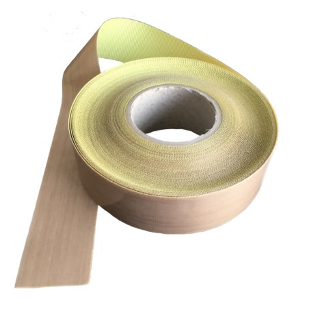 PTFE57410060  Tessuto GLASS PTFE   spess  0,120  adesivo siliconico 0,045mm  spess tot  0,165mm H 60mm X 30mtl
