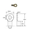 8008-5  Capicorda Inox foro D 5,2  per cavo sez 1  2,5 mmq