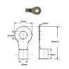 8051-6   Capicorda Inox foro D 6,5 per cavo sez 6  10 mmq