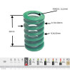 8519032  Molla carichi leggeri sezione rettangolare  tipo CL 19 X 32 verde ISO10243