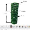 8563203  Molla serie CL verde carichi leggeri  sezione rettangolare  tipo  CL 63 X 203  ISO 10243