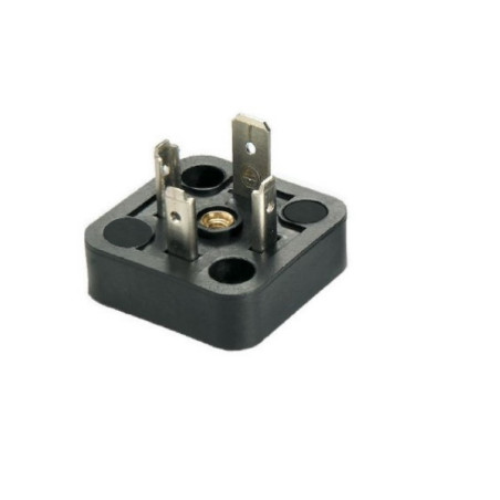 A03-2F   Basetta con bussola centrale M3  contatti 3 PE a saldare