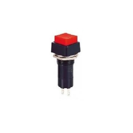 A2797  Interruttore ON/OFF  a pulsante  rosso 14x14mm d 12  3A