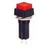 A2797  Interruttore ON/OFF  a pulsante  rosso 14x14mm d 12  3A