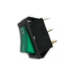 AT2220V  Interuttore unipolare tasto luminoso verde snap in 11x30  O I 16A 230V