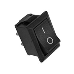 AT2282N  Interruttore bipolare a tasto nero snap in 22x30  O I