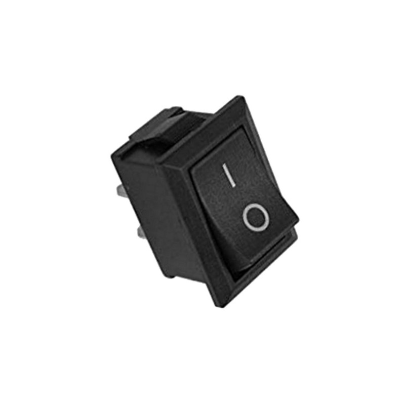 AT2282N  Interruttore bipolare a tasto nero snap in 22x30  O I