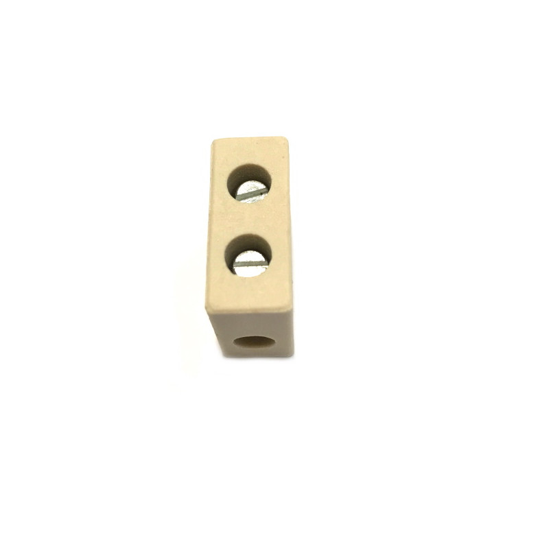 C7241   Morsetto in steatite  10 x 18,5 x 25 mm per alte temperature 300°C  Unip 10A  250V Sez cavo max 4mmq