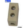 C7243  Morsetto in steatite  31 x 14 x 22,4 mm per alte temperature 300°C  Unip  30A  250V Sez  cavo max 6mmq