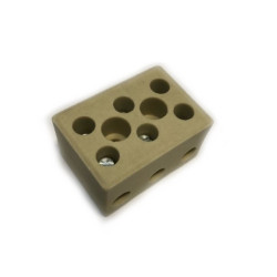 C7248  Morsetto steatite 34x18,5x25 mm per alte temperature 10A  3 poli Sezione cavo 4mmq
