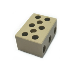 C7251 Morsetto  steatite 45x23x32,5mm per alte temperature 300°C  30A tripolare sez 16mmq