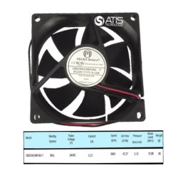 C8025X12BPLB1-7   Ventola Assiale  con cuscinetti 80x80x25mm 12Vdc