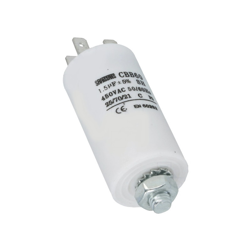 CBB60E-1.5-450  Condensatore  per motori in regime 1,5uF  450V Ø30x57mm  ±5%