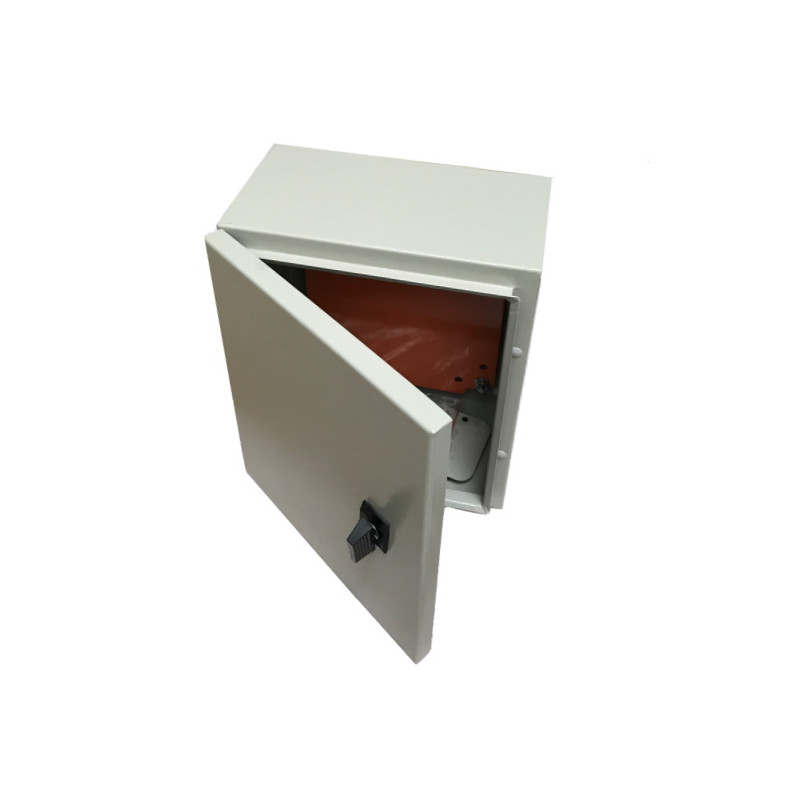 CNSN300250150  Cassa in lamiera d'acciaio  Dim 300x250x155mm (HxLxP) Con piastra di montaggio  IP 66