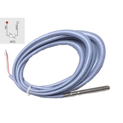 NTC3000  Sensore di temperatura NTC 10K  D 6 X 50 Inox 304 cavo 3mtl silicone
