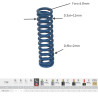 TM 13 X 44   Molla a filo tondo carico medio serie   TM  13 X 44 Blu