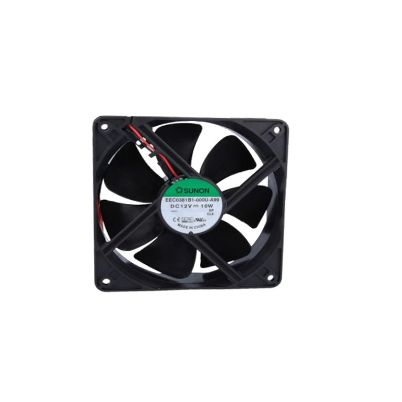 EEC0381B1-000U-A99  Ventilatore assiale 12VDC  120x120x38mm 234,4m3/h  48dBA   rotazione su cuscinetti