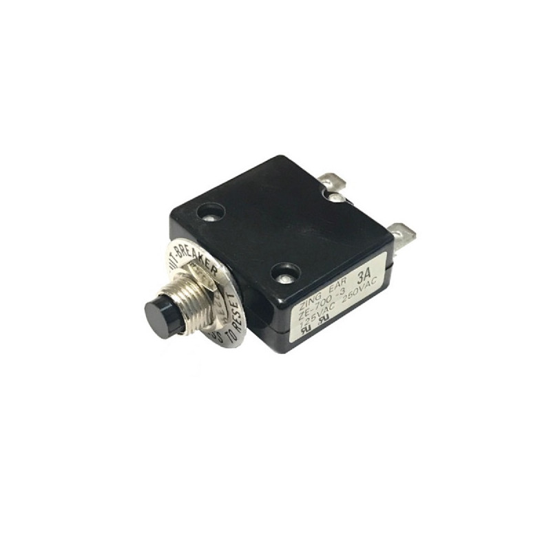 F700H03  Interruttori  Disgiuntori termici ripristinabili  3A 250VAC 50VDC Fissaggio a pannello M11x p 1 0