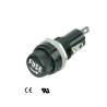 FH-043  Portafusibile  tappo a vite in resina fenolica per fusibili  d 5x20 mmPortata 10A 250V  Contatti nichelati terminali a s