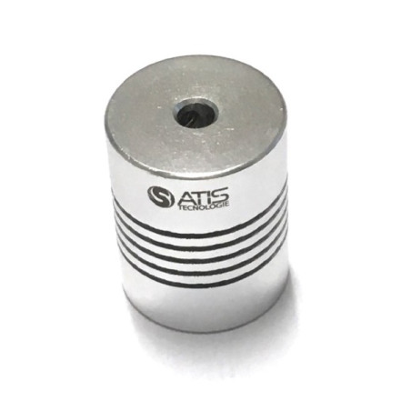 FLEX4.4  Giunto flessibile elastico alluminio 19 25  accoppiatore Foro Ø4mmx4mm