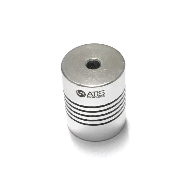 FLEX4.6  Giunto flessibile elastico alluminio 19 25  accoppiatore Foro Ø4mmx6mm