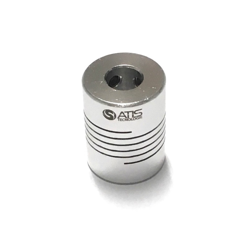 FLEX6.10   Giunto flessibile elastico alluminio 19  25  accoppiatore Foro Ø6mmx10mm