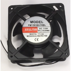 FM12038A1HBL  Ventola assiale 120x120x38 con cuscinetto 110VAC 50 60Hz   2200RPM  153 m3/h