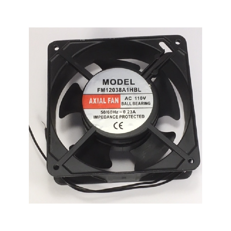 FM12038A1HBL  Ventola assiale 120x120x38 con cuscinetto 110VAC 50 60Hz   2200RPM  153 m3/h