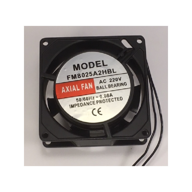 FM8025A2HBL Ventola Assiale 80X80 X 25 con cuscinetto 220VAC  2450Rpm  27m3 h