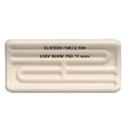 FSR/2-500W-230V  Irradiatori infrarossi in ceramica  Elstein FSR/2 dim 122X60 curvo  500W 230V con cavi Lc 100mm