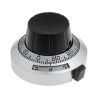 GP3-6.35-46  Manopola di precisione in metallo D 46mm con il contatore  Diam asse 6,35mm