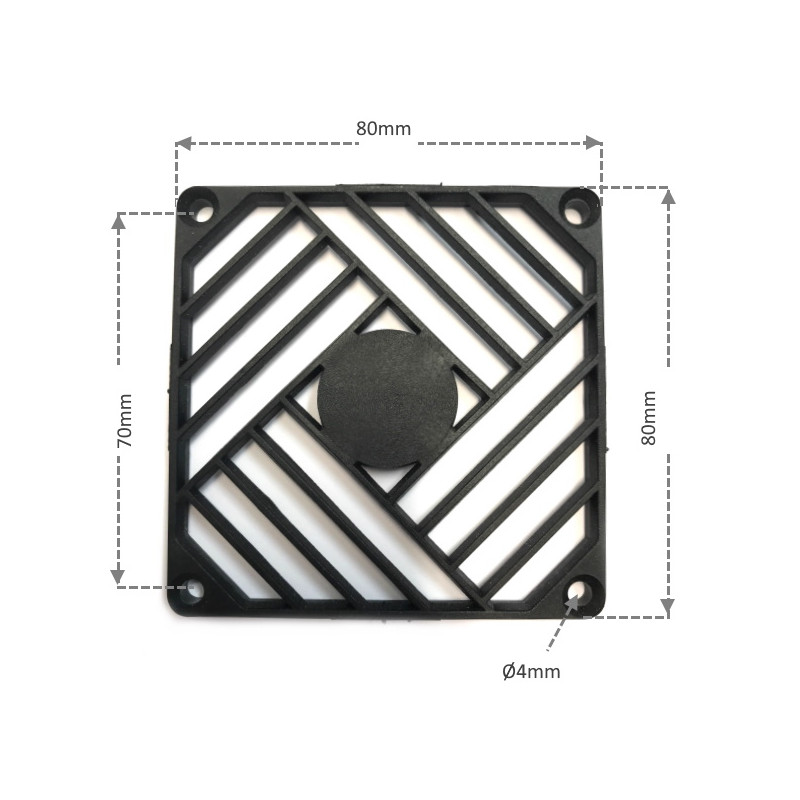 GP80  Griglia 80x80mm  Plastica