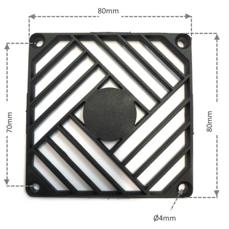 GP80  Griglia 80x80mm  Plastica