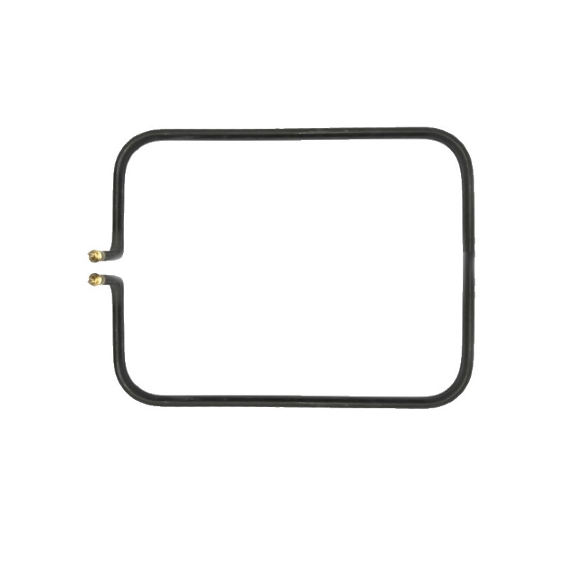 ILPREGLM0801200  Riscaldatore  D 8 AISI321  Sagomata R 290X230 1200W  230V Terminali maggiorati  M5 ottone