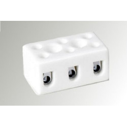 K516E  Morsetto ceramico 24x 40x20 per alte temperature 300°C Tripolare 10  32A 450V  Sez  max cavo 6 mmq