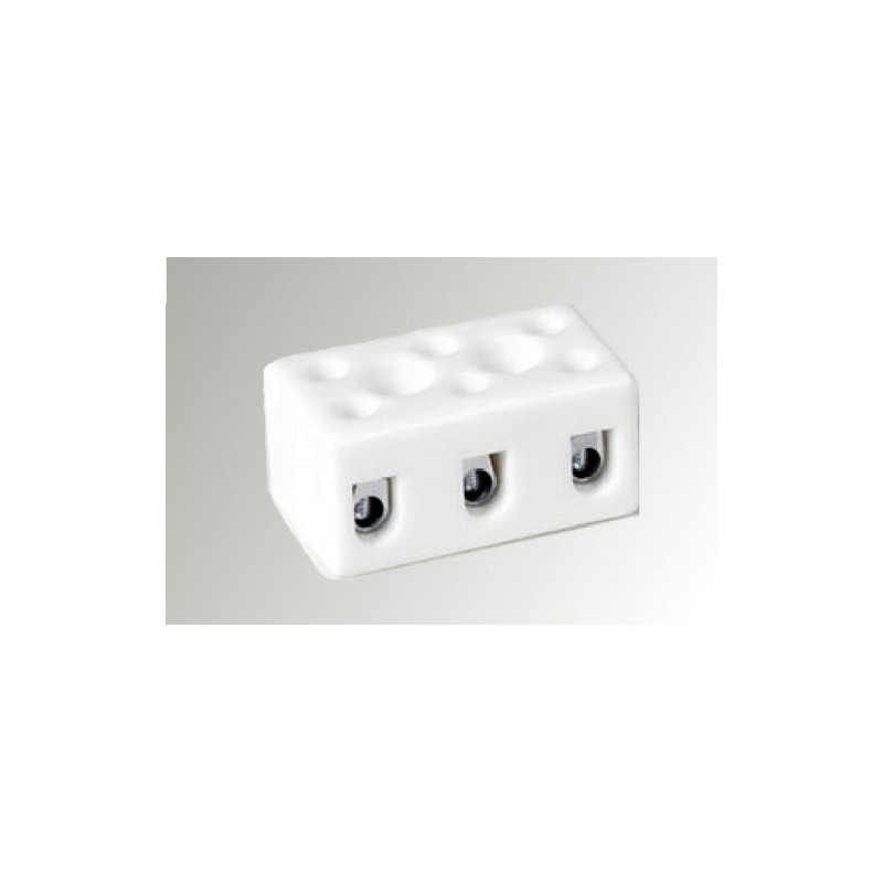 K516E  Morsetto ceramico 24x 40x20 per alte temperature 300°C Tripolare 10  32A 450V  Sez  max cavo 6 mmq