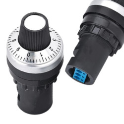 LA42DWQ-22-10K   Potenziometro da pannello  d  22mm  mono giro 10k ohm  0,5W  IP65