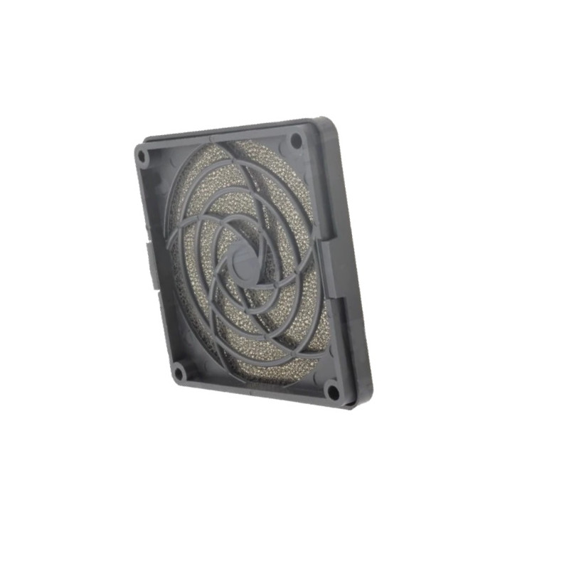 LFT80  Griglia con Filtro protezione tecnopolimero nero per  ventilatore 80x80mm
