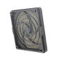 LFT80  Griglia con Filtro protezione tecnopolimero nero per  ventilatore 80x80mm