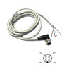 M12FG35X4/15K  Cavo sensore completo di conn  M12 femmina 4 poli 90°  4 X 034 PVC  15mtl