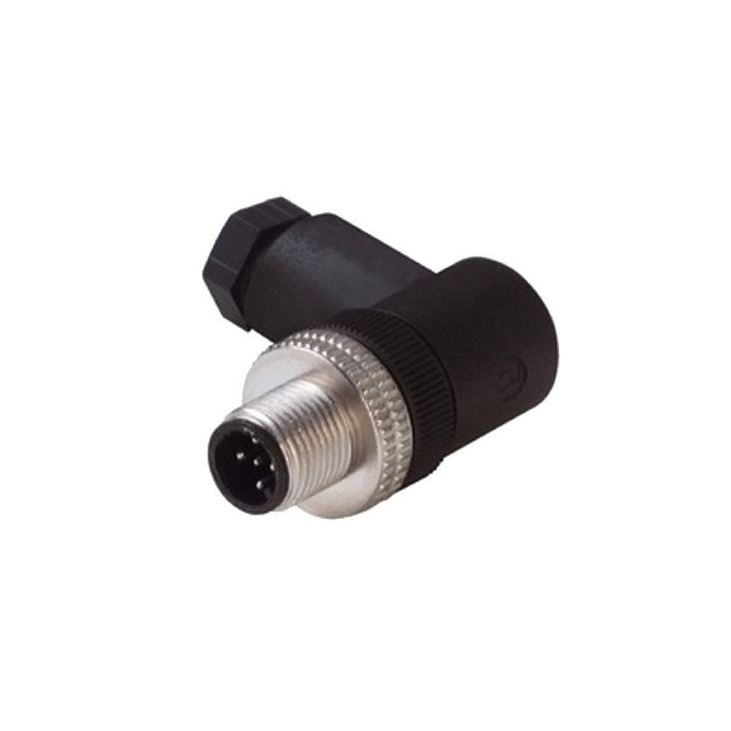 M12MA5P9  Connettore M12 a cablare  ghiera girevole  versione maschio angolare  5P  PG9 a vite